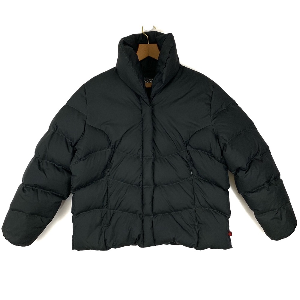 Black Woolrich duck down puffer zip jacket XL